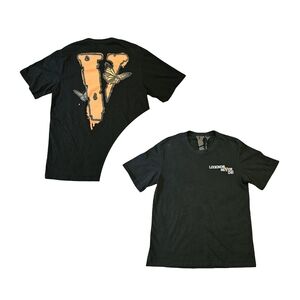 Vlone x Juice World Legends Never Die Butterfly V Logo T-Shirt Black Made USA